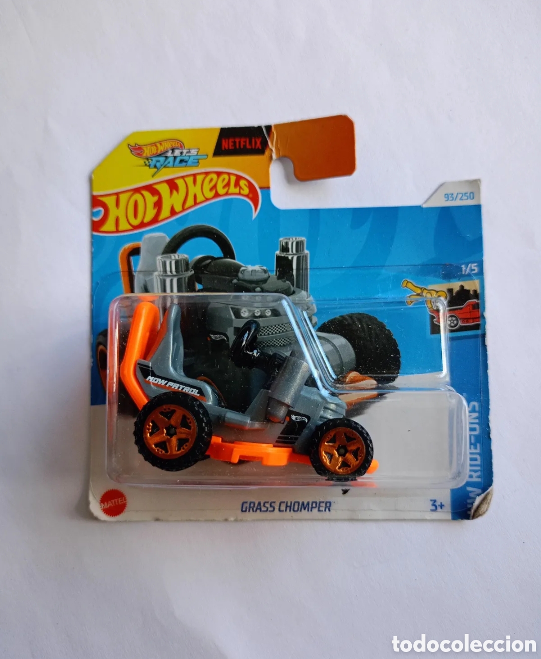 Carros em escala Hot Wheels: Hot Wheels Let's Race - Grass Chomper - Netflix - HW Ride-Ons 2024 - HTC37