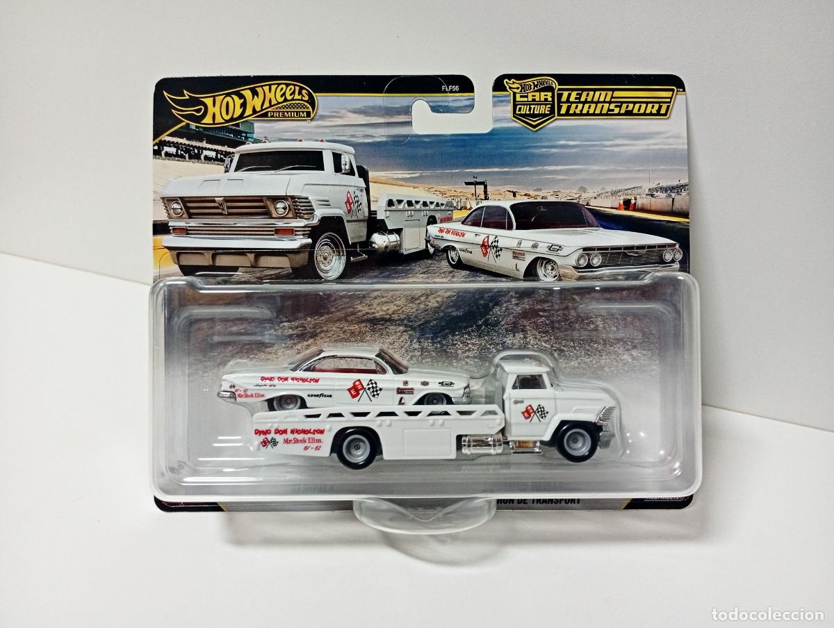 Coches a escala Hot Wheels: 61 IMPALA + HORIZON HAULER HOT WHEELS PREMIUM CAR CULTURE TEAM TRANSPORT 2026 PACK COCHE TRUCK CHEVY
