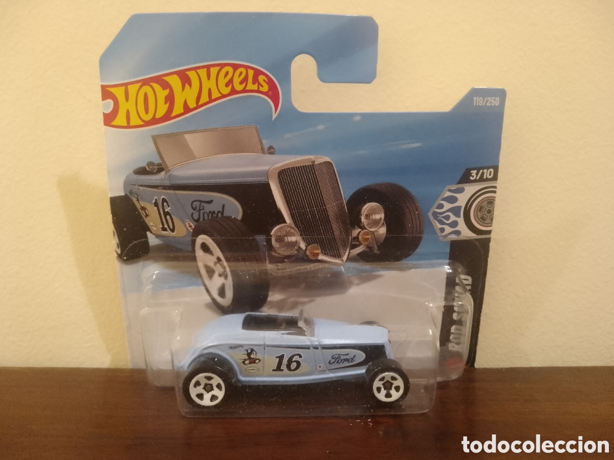 Coches a escala Hot Wheels: Coche miniatura Hot Wheels Rod Squad - 2026 - 119/250 - '33 Ford Lo Boy - 3/10 - Nuevo en blister