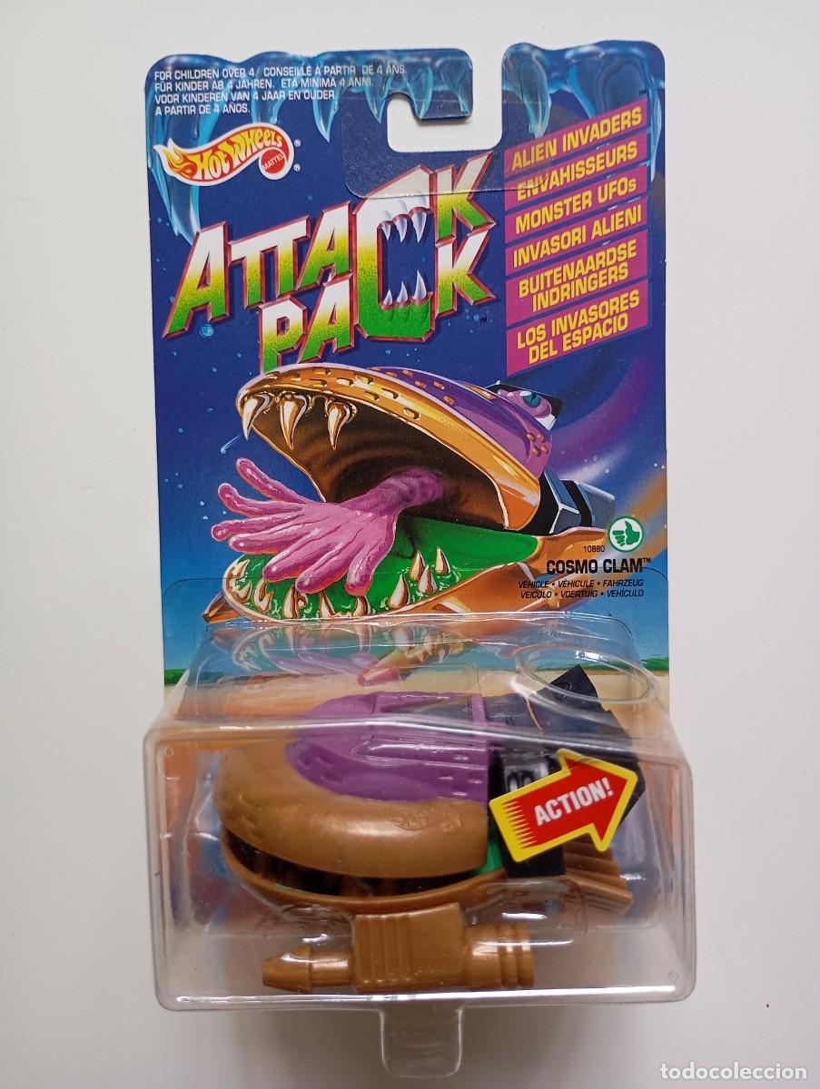 Coches a escala Hot Wheels: HOT WHEELS ATTACK PACK ALIEN INVADERS COSMO CLAM MATTEL 1993 - Foto 2