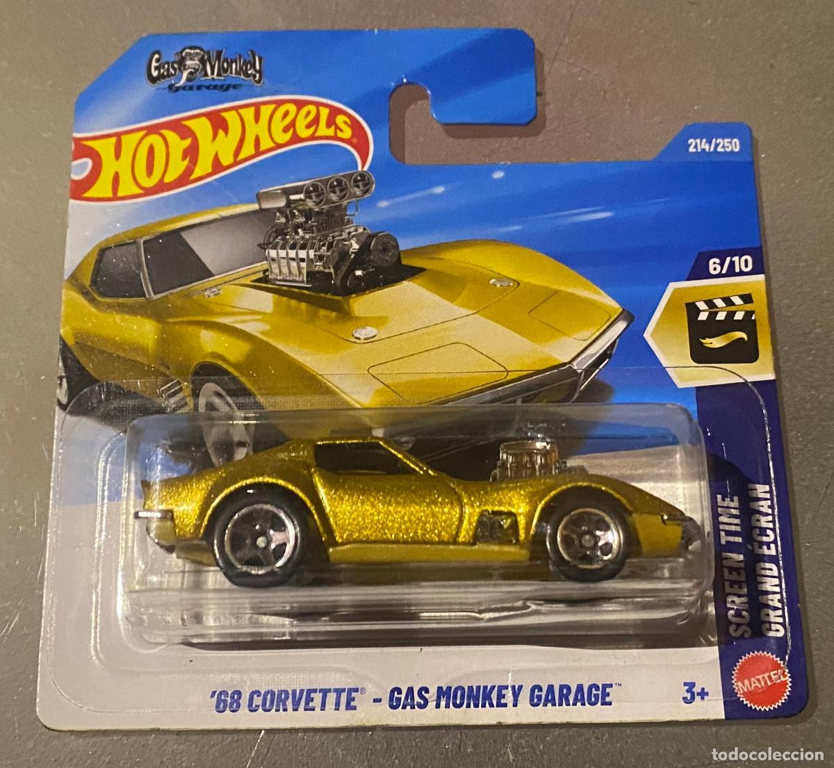 Modellautos Hot Wheels: Coche diecast, metal. '68 Corvette Gas Monkey Garage. Escala 1:64. Hotwheels Mattel. Bl&iacute;ster cerrado