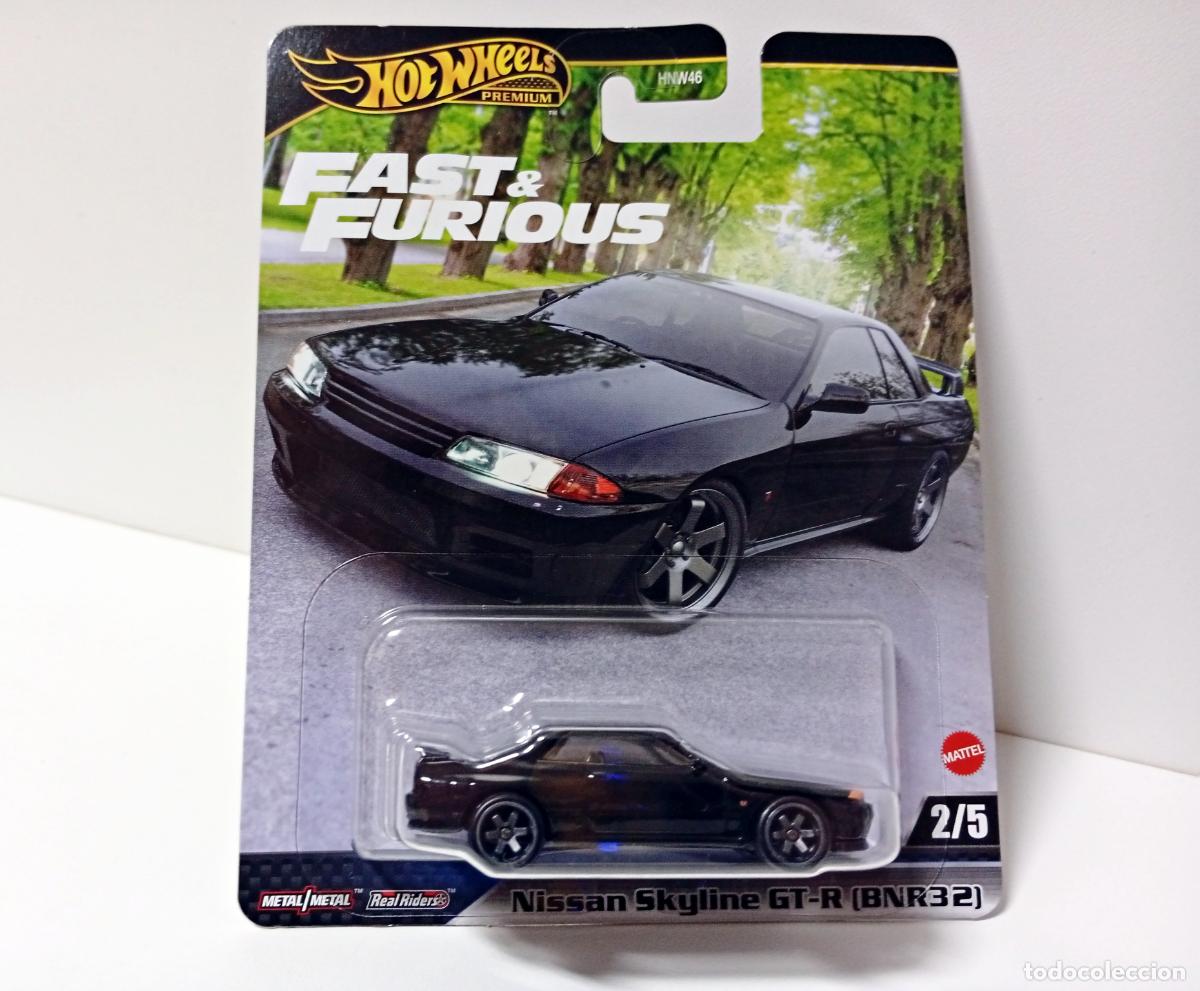 Coches a escala Hot Wheels: NISSAN SKYLINE GT-R (BNR32) HOT WHEELS PREMIUM FAST & FURIOUS 2/5 2025 COCHE GTR FURIOUS 7 FILM CAR