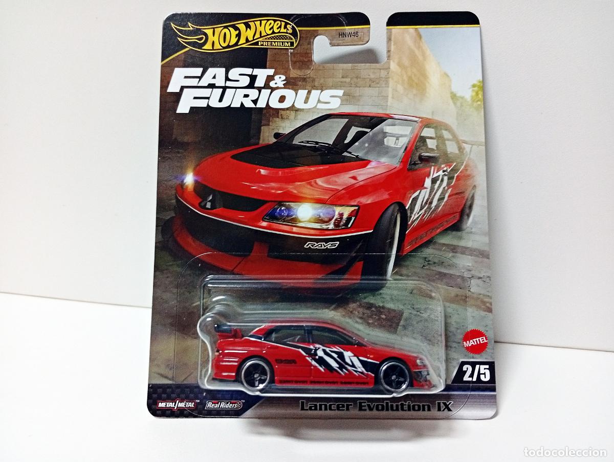 Coches a escala Hot Wheels: LANCER EVOLUTION IX HOT WHEELS PREMIUM FAST & FURIOUS 2/5 2025 COCHE MITSUBISHI EVO TOKYO DRIFT CAR