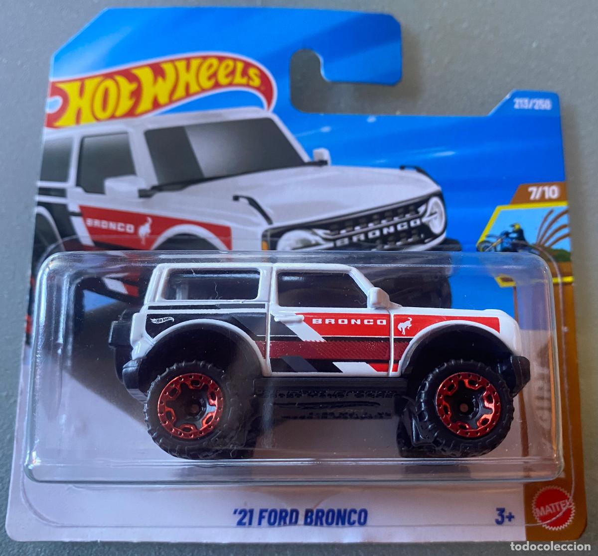 Coches a escala Hot Wheels: Coche diecast, metal. '21 Ford Bronco. Escala 1:64. Hotwheels de Mattel. Nuevo en bl&iacute;ster cerrado.