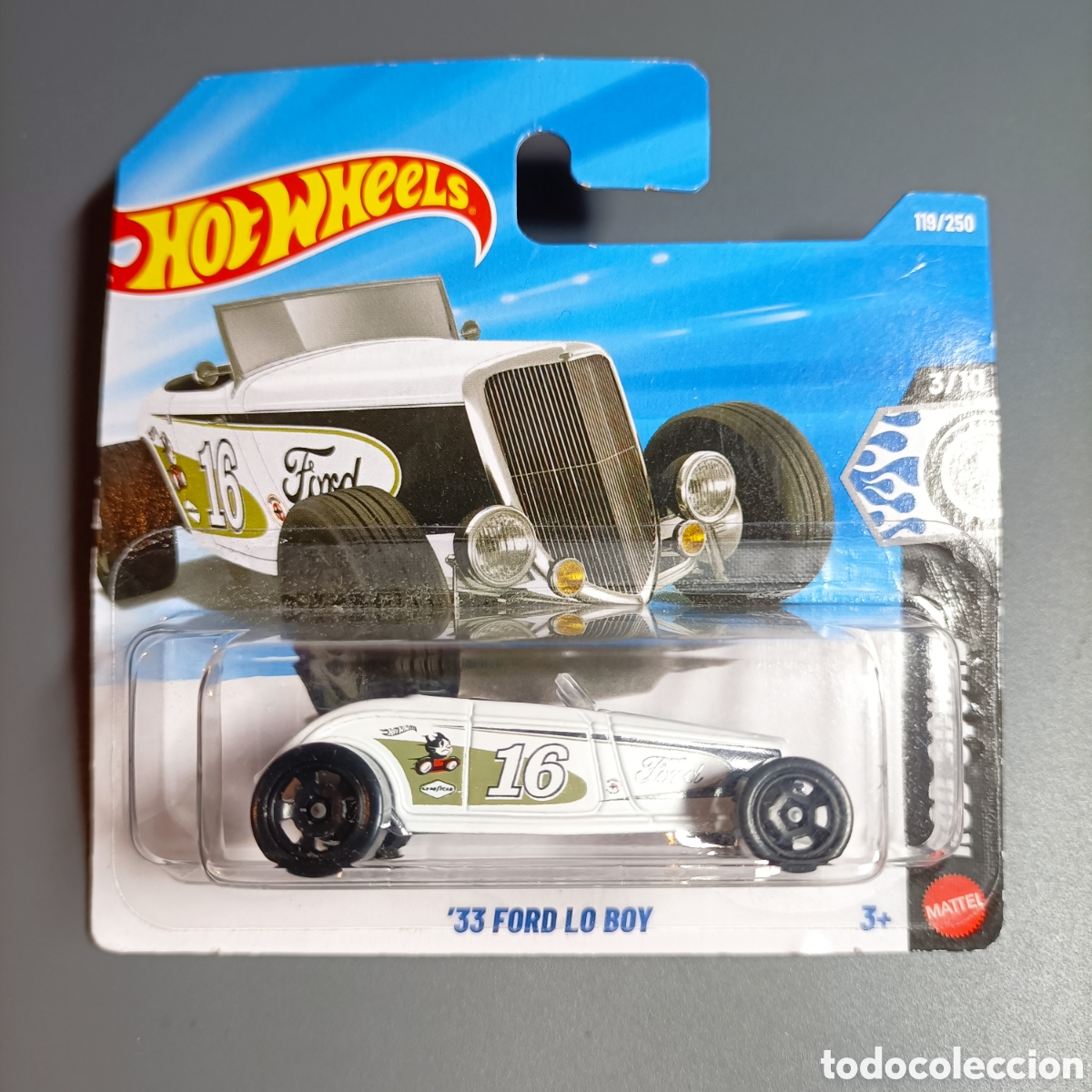 Coches a escala Hot Wheels: HOT WHEELS. '33 FORD LO BOY. 3/10 ROD SQUAD. 119/250 MATEL