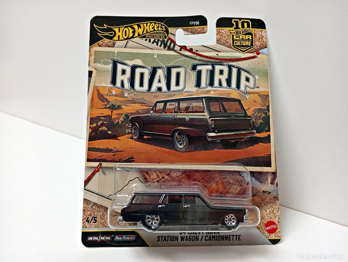 Coches a escala Hot Wheels: &acute;64 CHEVY NOVA STATION WAGON HOT WHEELS ROAD TRIP PREMIUM CAR CULTURE 4/5 2026 COCHE 1:64 CHEVROLET