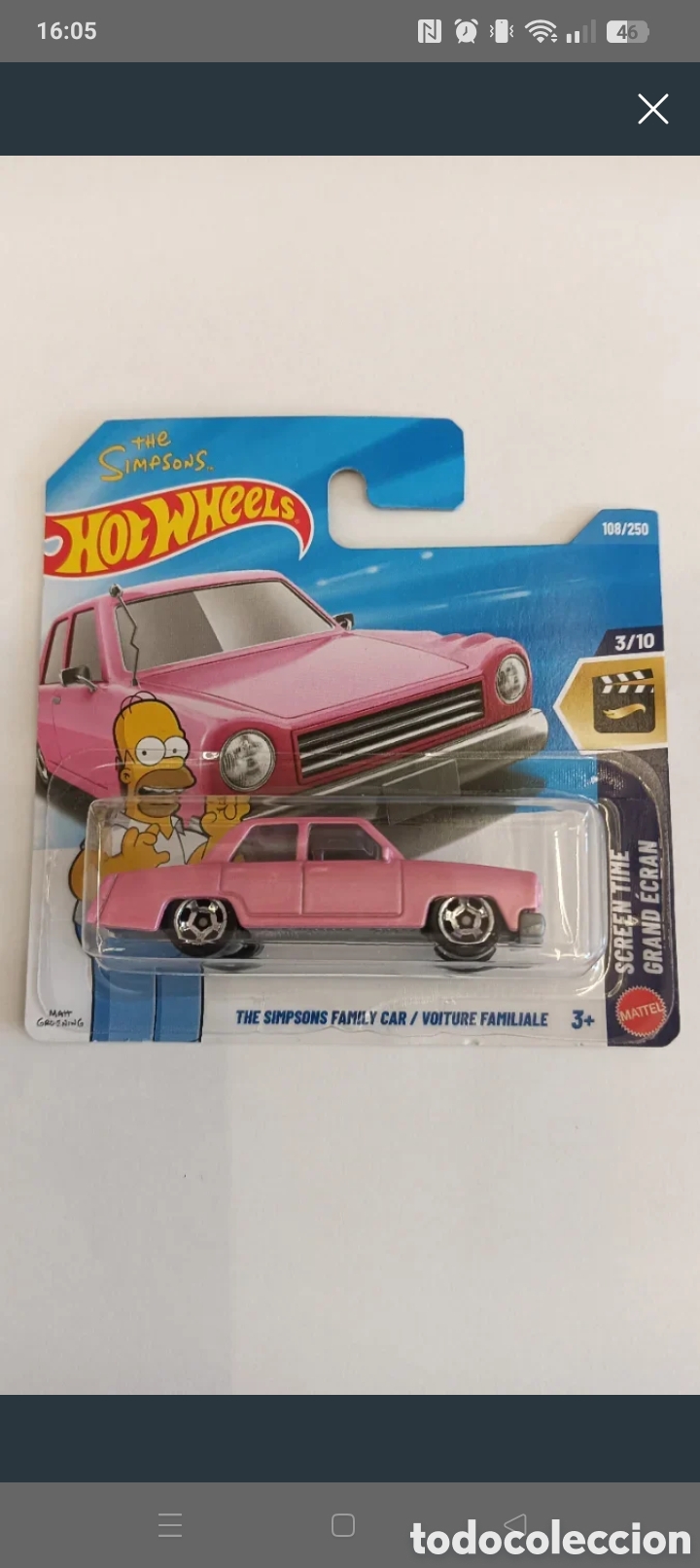 Coches a escala Hot Wheels: Coche Hot Wheels &rdquo;The Simpsons&rdquo;