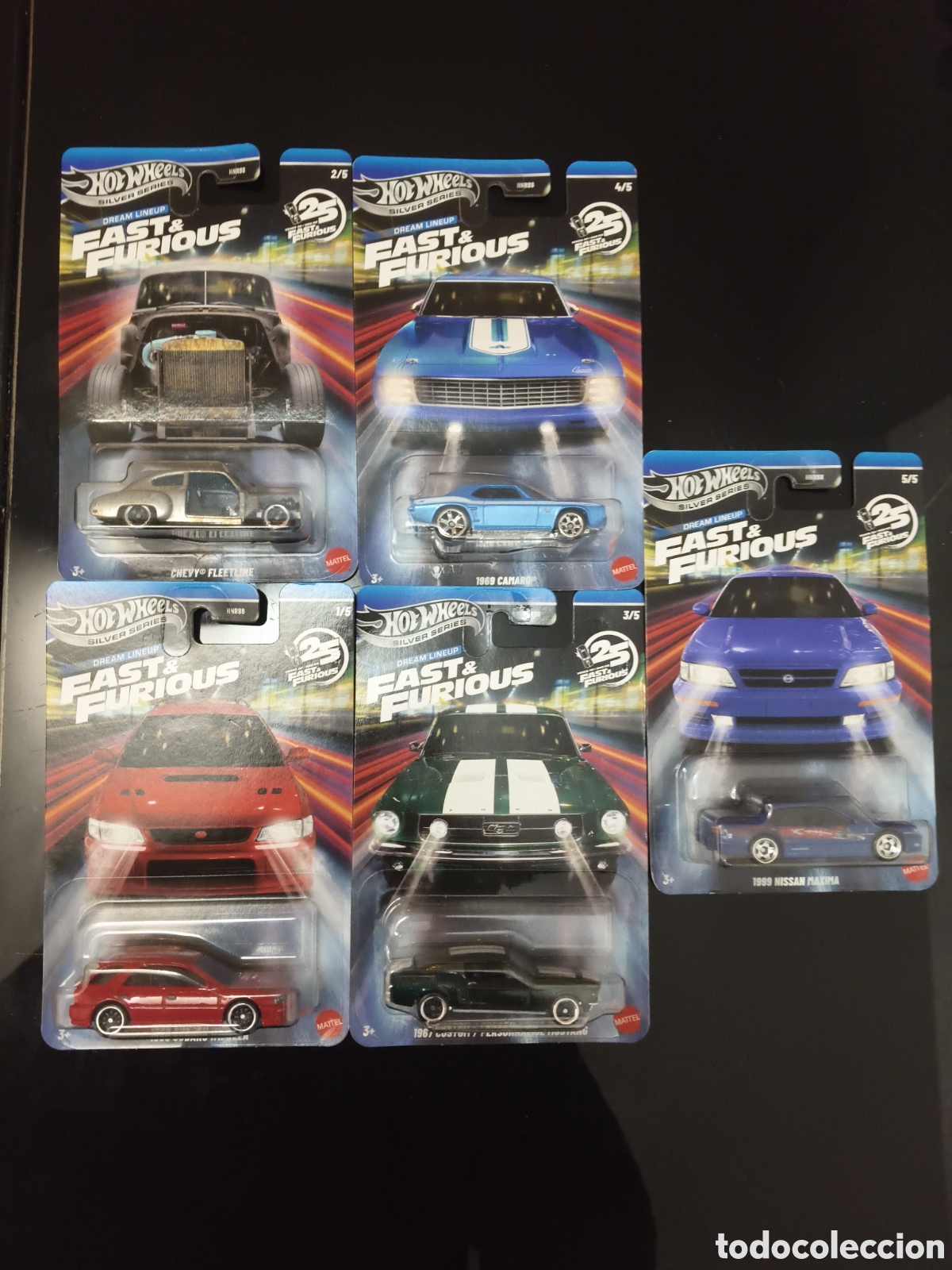 Coches a escala Hot Wheels: Hot wheels Fast Furious silver series 25 a&ntilde;os