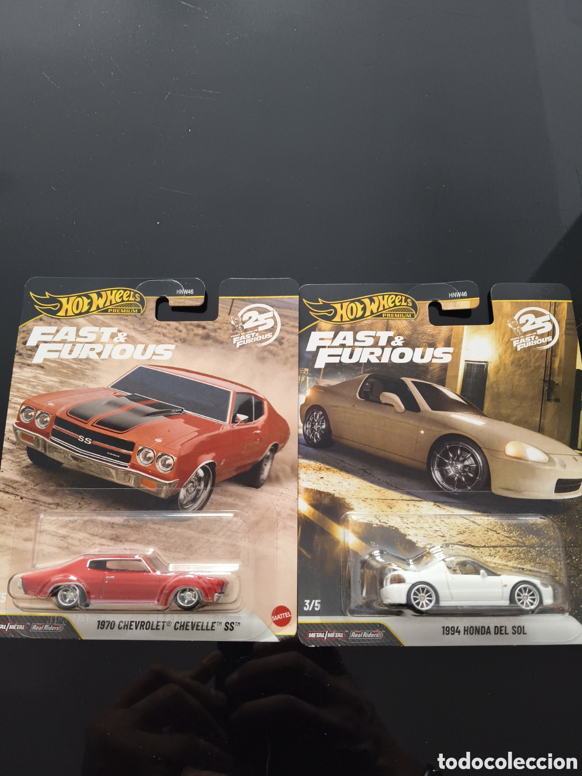 Coches a escala Hot Wheels: Hot wheels premium dos Fast and Furious veinticinco aniversario