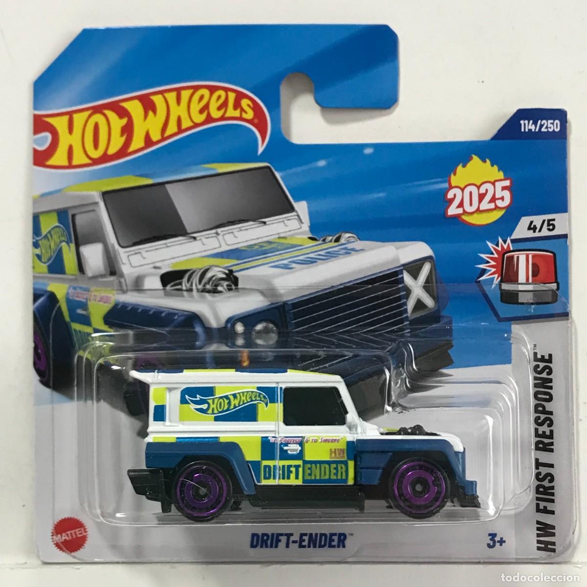 Coches a escala Hot Wheels: HOT WHEELS LAND ROVER DRIFT-ENDER POLICE BLANCO (1), HOTWHEELS HW