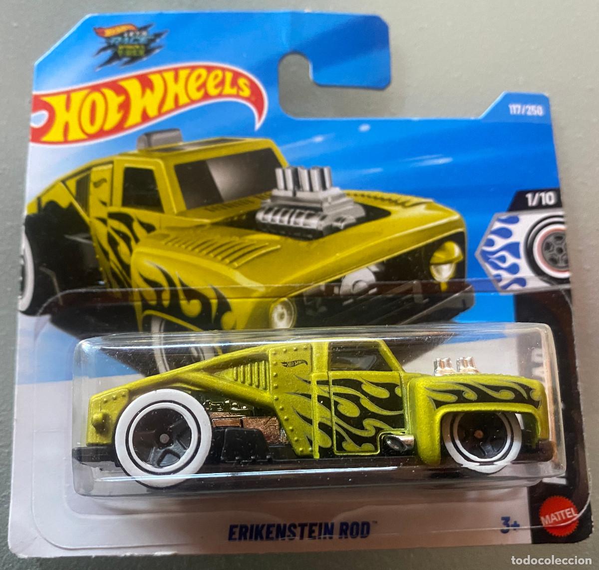 Coches a escala Hot Wheels: Coche diecast, metal. Erikenstein Rod. Escala 1:64. Hotwheels de Mattel. Nuevo en bl&iacute;ster cerrado.