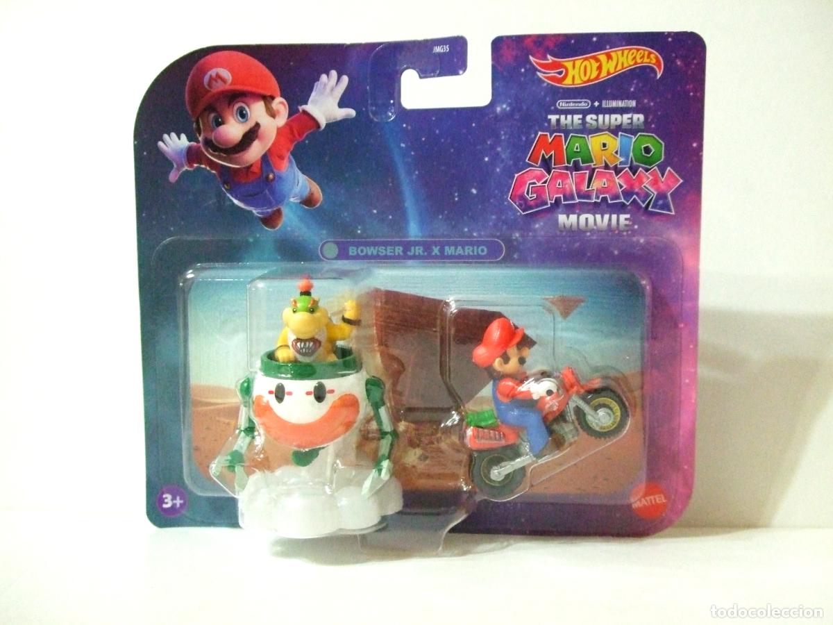 Coches a escala Hot Wheels: THE SUPER MARIO GALAXY MOVIE HOT WHEELS BOWSER JR. X MARIO MATTEL 2026 BROS NINTENDO PEL&Iacute;CULA MOTO