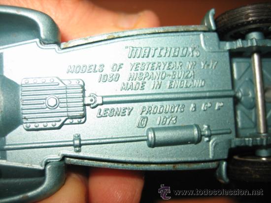 Coches a escala Matchbox: MATCHBOX 1938 HISPANO-SUIZA  DEFECTO - Foto 5