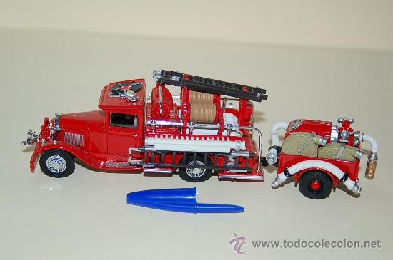 Coches a escala Matchbox: CAMION DE BOMBEROS MATCHBOX - FORD AA FIRE ENGINE 1932 - - Foto 7