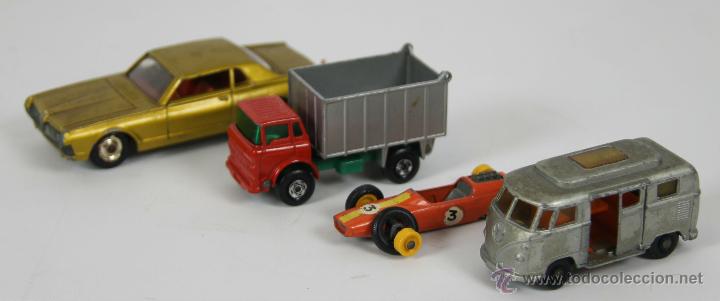 Coches a escala Matchbox: SELECCION DE 4 COCHES EN METAL. MARCA MATCHBOX. DIFERENTES ESCALAS. MADE IN ENGLAND. A&Ntilde;OS 70.