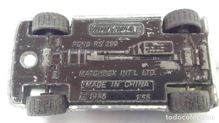 Coches a escala Matchbox: MATCHBOX FORD RS 200 - 1986 E: 1/55 - Foto 7