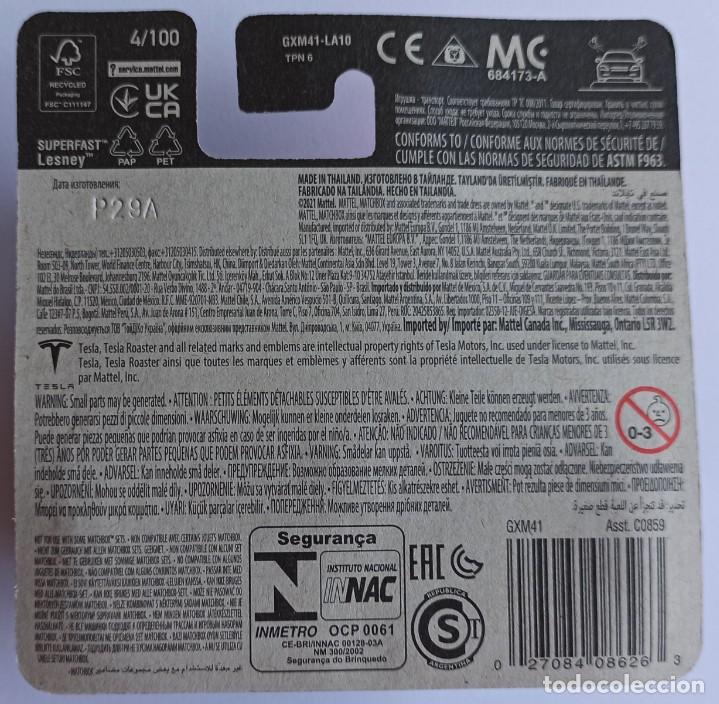 Coches a escala Matchbox: MATCHBOX TESLA ROADSTER. 4/100 (3) - Foto 3