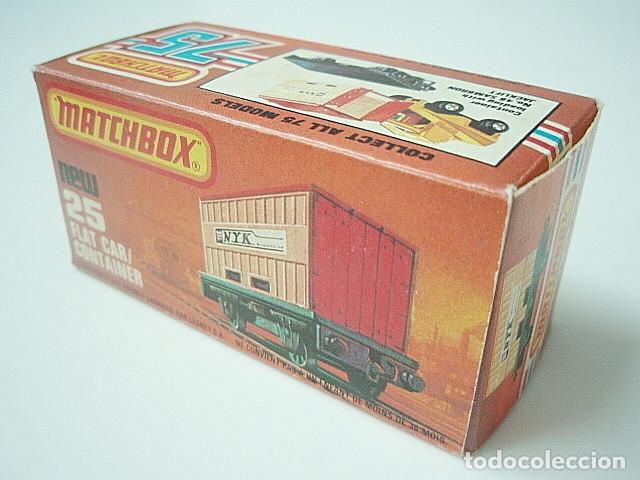 Coches a escala Matchbox: MATCHBOX SF MI725 25 FLAT CAR WITH CONTAINER - Foto 2