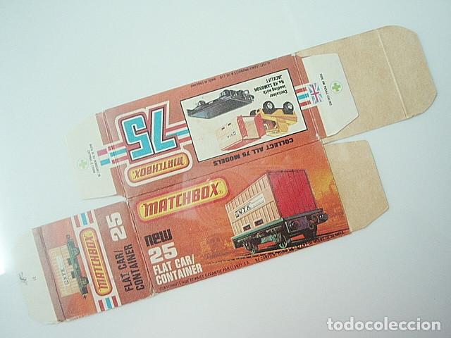 Coches a escala Matchbox: MATCHBOX SF MI725 25 FLAT CAR WITH CONTAINER - Foto 3