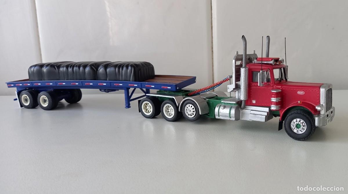 Coches a escala Matchbox: Peterbilt 359 trailer plataforma - Foto 1
