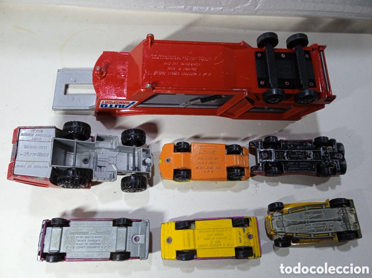 Coches a escala Matchbox: Cami&oacute;n de transporte y coches Matchbox - Foto 3