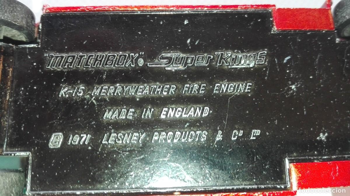 Coches a escala Matchbox: CAMION BOMBEROS MATCHBOX K-15 - Foto 6