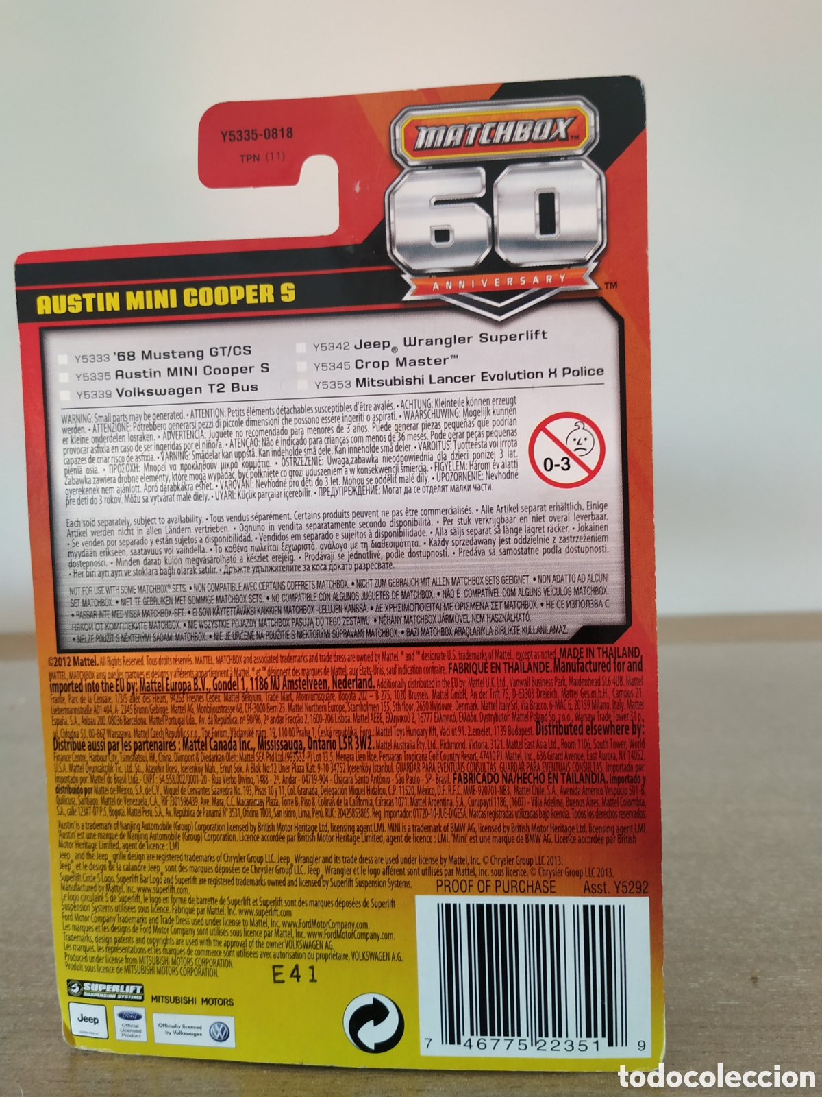 Coches a escala Matchbox: Austin Mini Cooper S de Matchbox 60 Aniversario - Foto 4
