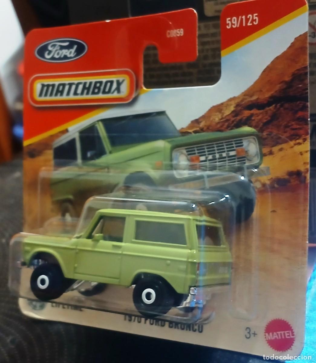 Coches a escala Matchbox: Matchbox Ford Bronco de 1970 verde claro - Foto 5