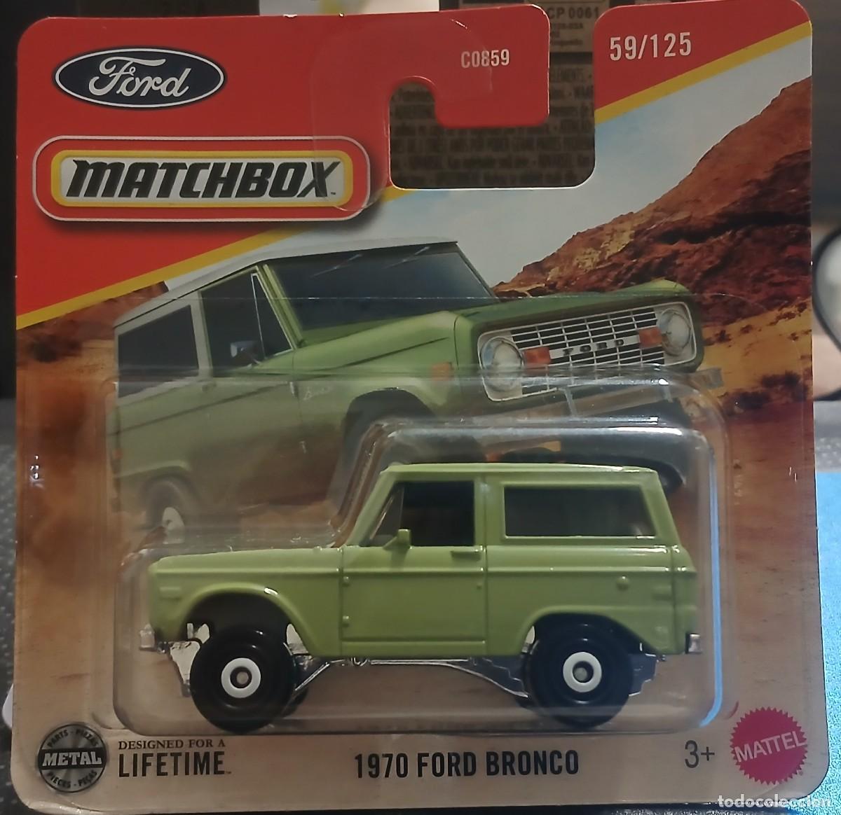 Coches a escala Matchbox: Matchbox Ford Bronco de 1970 verde claro - Foto 1