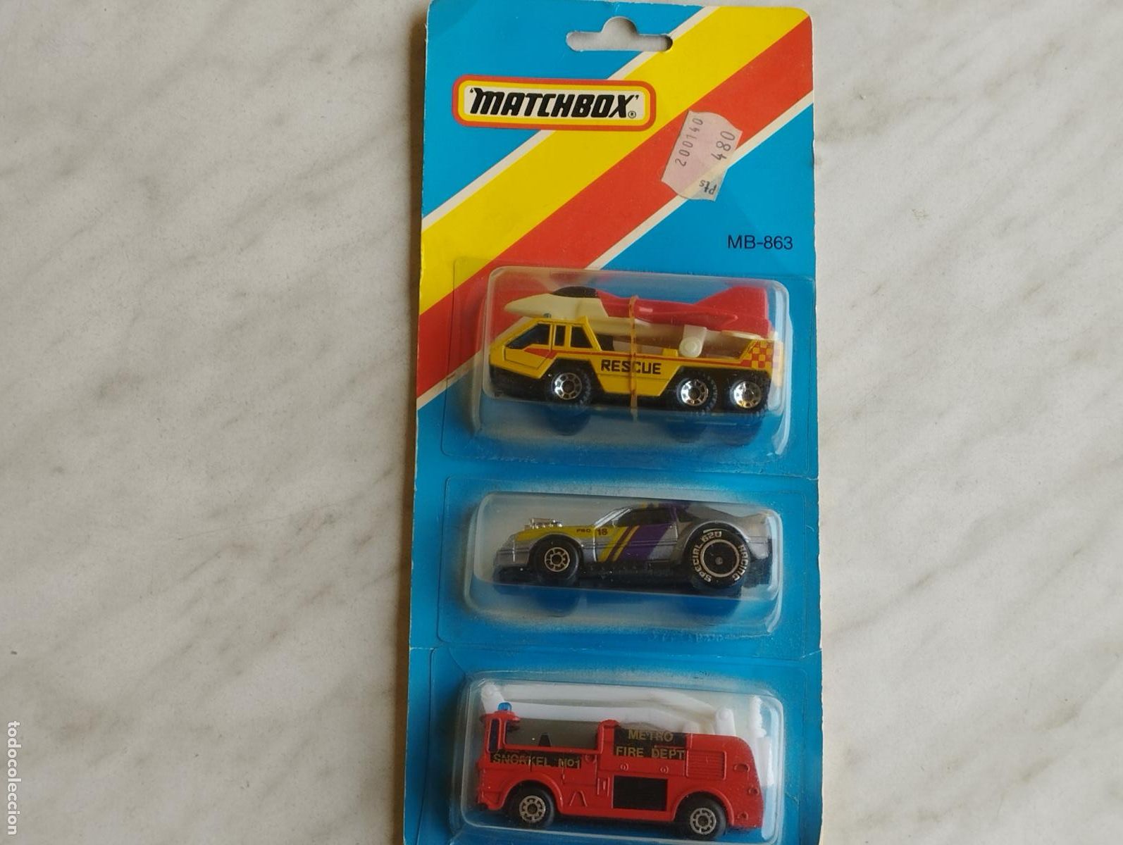 Coches a escala Matchbox: SET CONJUNTO EXPOSITOR MATCHBOX FORD MUSTANG SNORKEL FIRE ROCKET TRANSPORTER NASA NUEVO CAJA BLISTER
