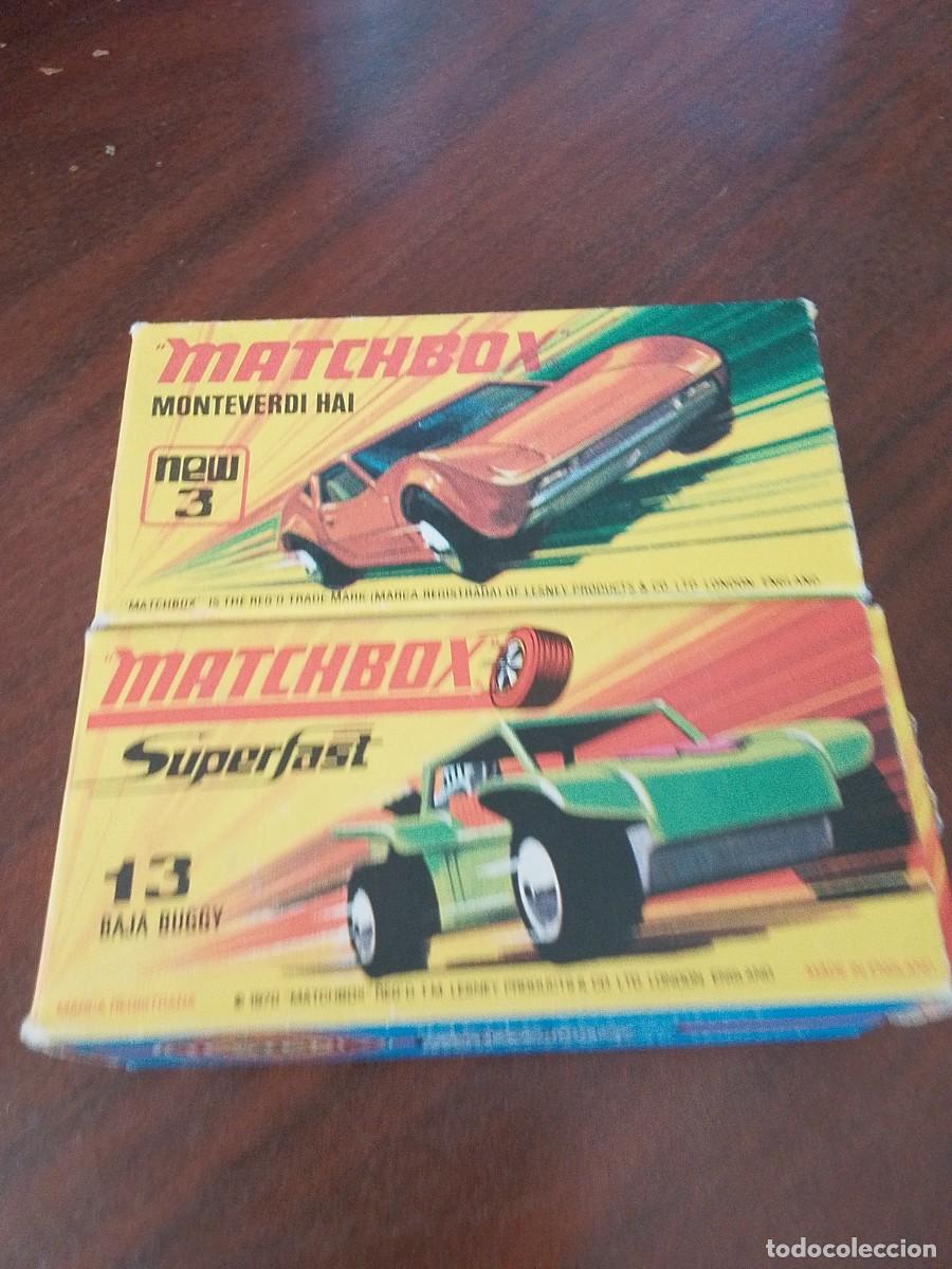 Coches a escala Matchbox: Cajas vac&iacute;as matchbox perfectas n&uacute;meros New 3 1972 y 13 baja Burgos 1970.Juntas o por separado.