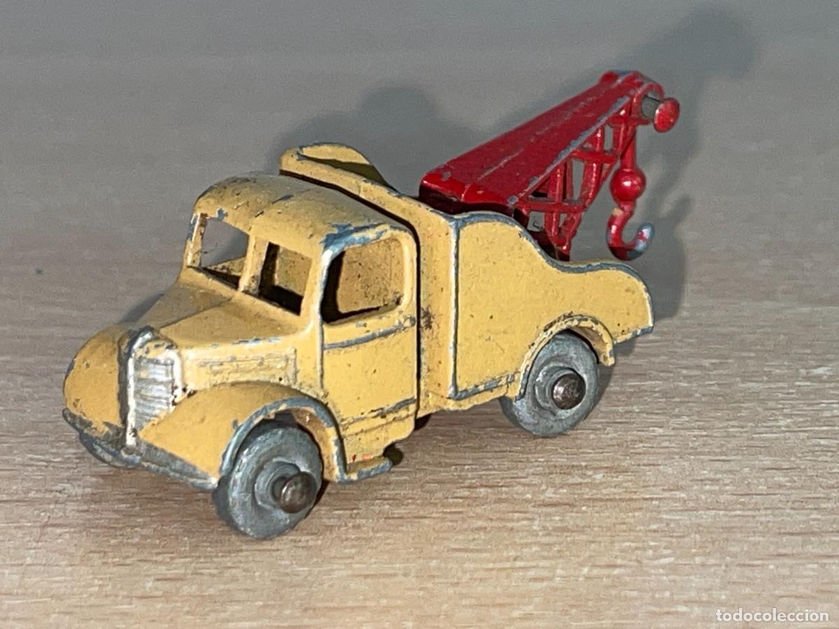 Coches a escala Matchbox: 77- Matchbox Lesney Moko antiguo Cami&oacute;n Gr&uacute;a Bedford Wreck Truck Ref. 13 a&ntilde;os 50 Made in England
