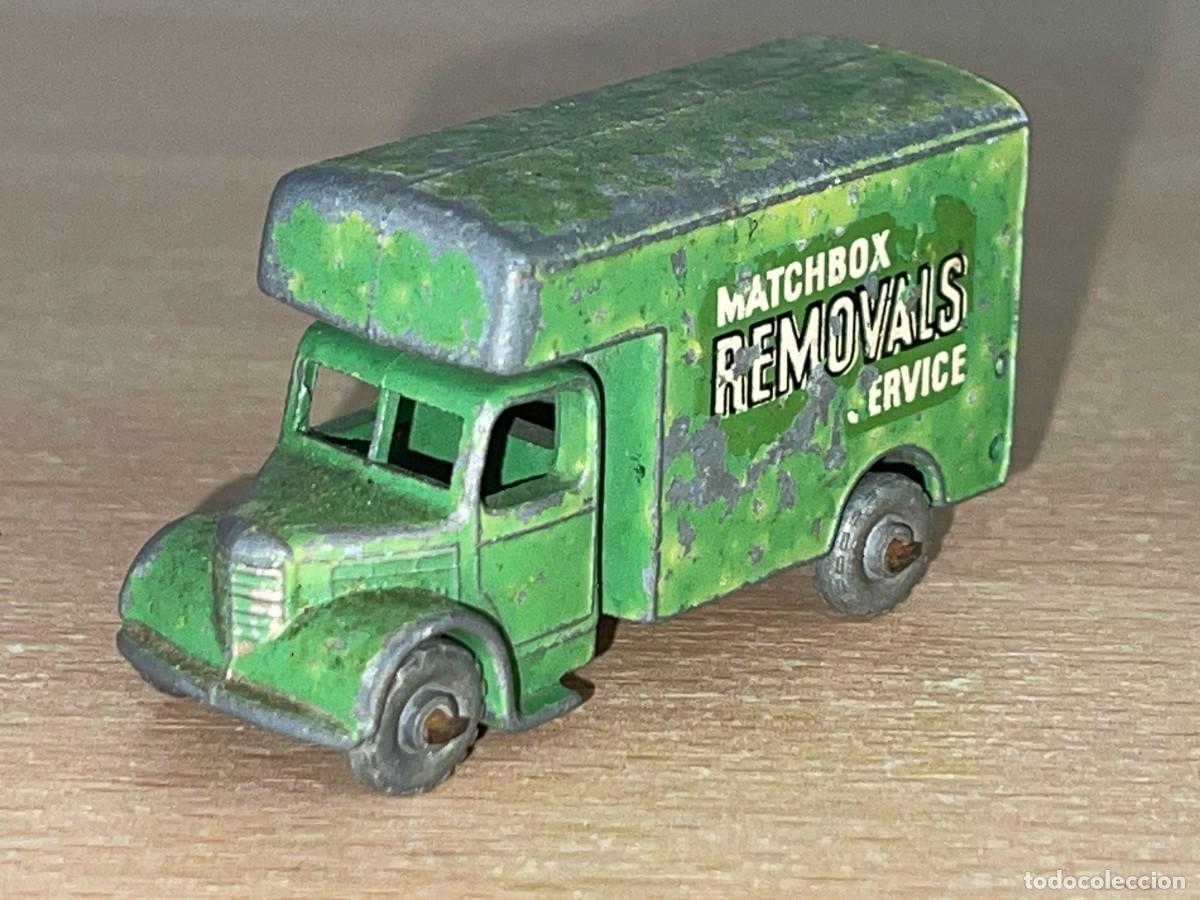Coches a escala Matchbox: 80- Matchbox Lesney Moko antiguo Cami&oacute;n Mudanzas Bedford Removals Van Ref 17 a&ntilde;os 50 Made in England