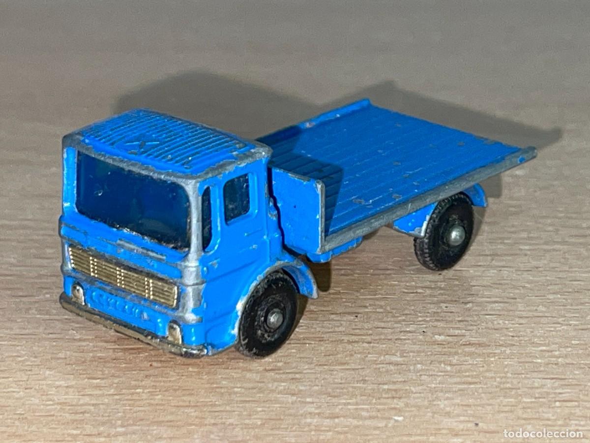 Coches a escala Matchbox: 95- Matchbox Lesney antiguo cami&oacute;n Site Hut Truck Ref. 60 a&ntilde;os 70 Made in England blue lorry