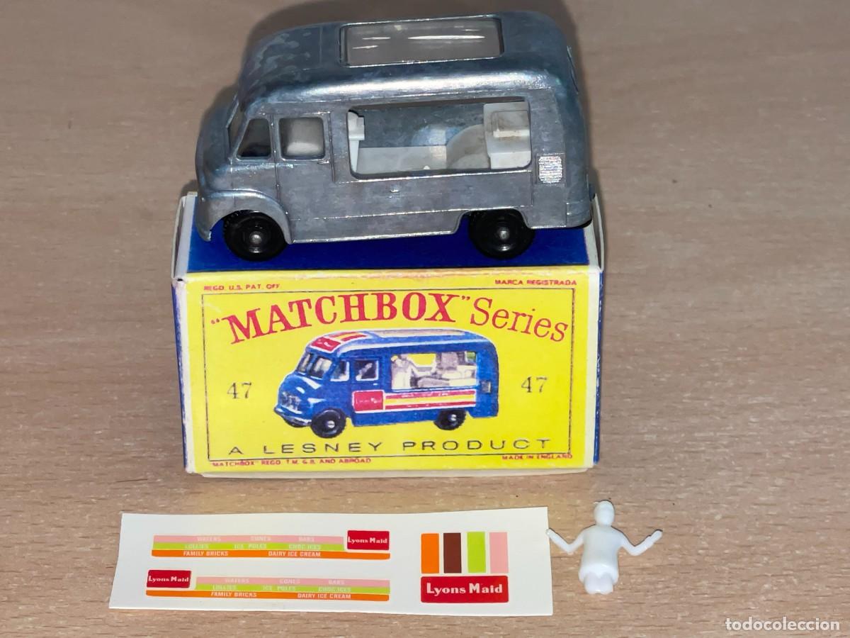 Coches a escala Matchbox: 118- Matchbox Lesney Lyons Maid Ice-Cream Mobile Shop Commer Ice Cream Canteen N&ordm; 47 a&ntilde;os 60 + CAJA