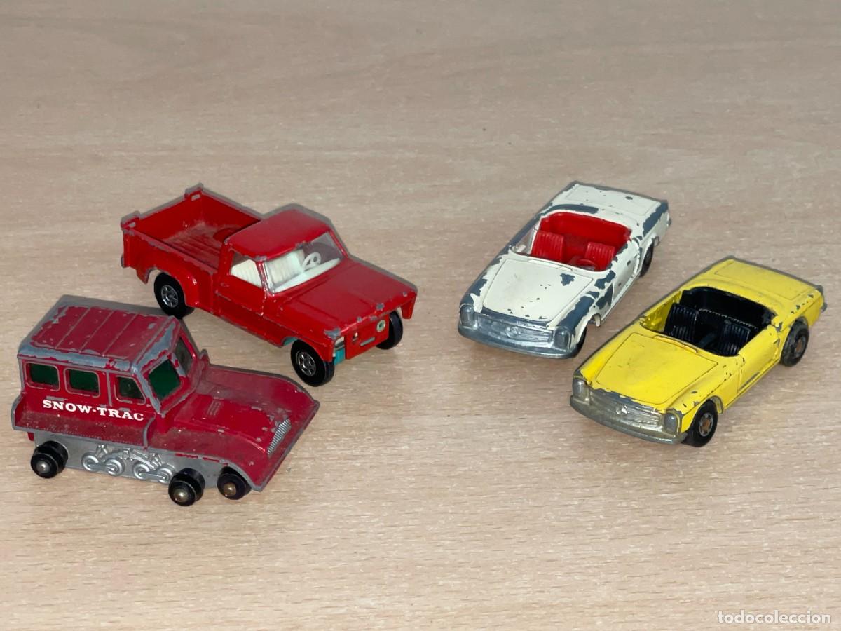 Coches a escala Matchbox: 119- Matchbox Lesney LOTE 4 COCHES Mercedes 230 SL 27 Ford Pick-Up 6 Snow Trac 35 Made in England