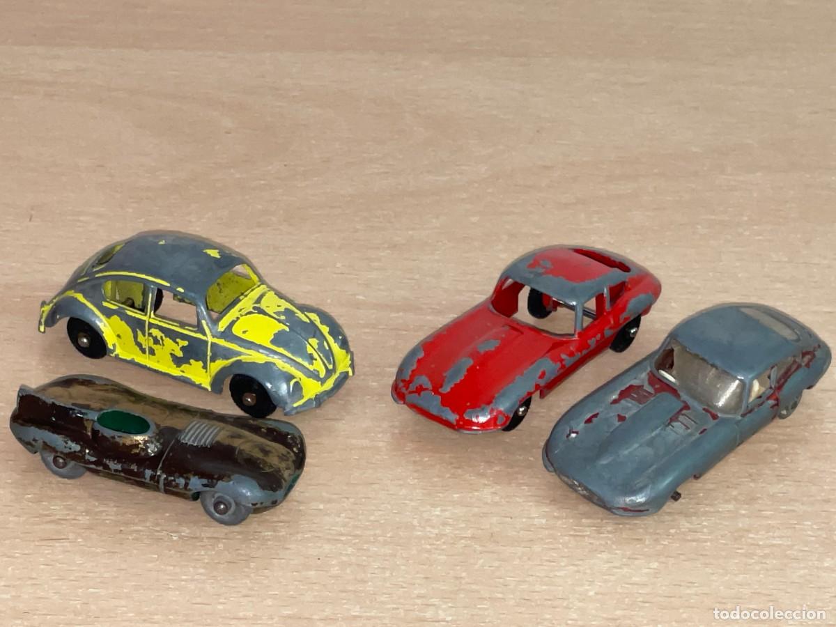 Coches a escala Matchbox: 121- Matchbox Lesney 2 COCHES D y E Type Jaguar N&ordm; 41 + Marx Jaguar E y Volkswagen 1303 Beetle VW
