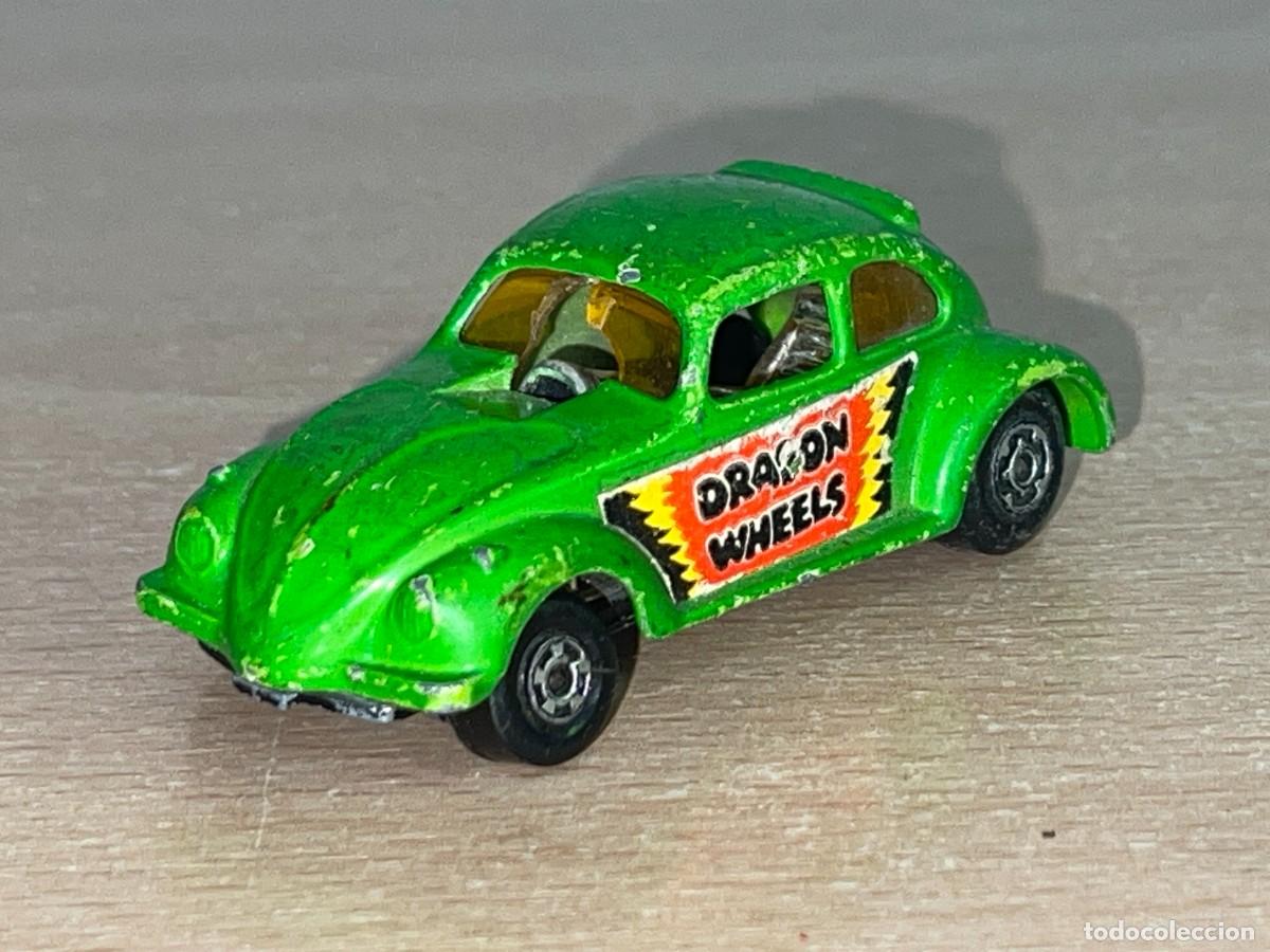 Coches a escala Matchbox: 138- Matchbox Lesney Superfast Dragon Wheels coche verde Ref N&ordm; 43 a&ntilde;o 1972 Made in England die-cast