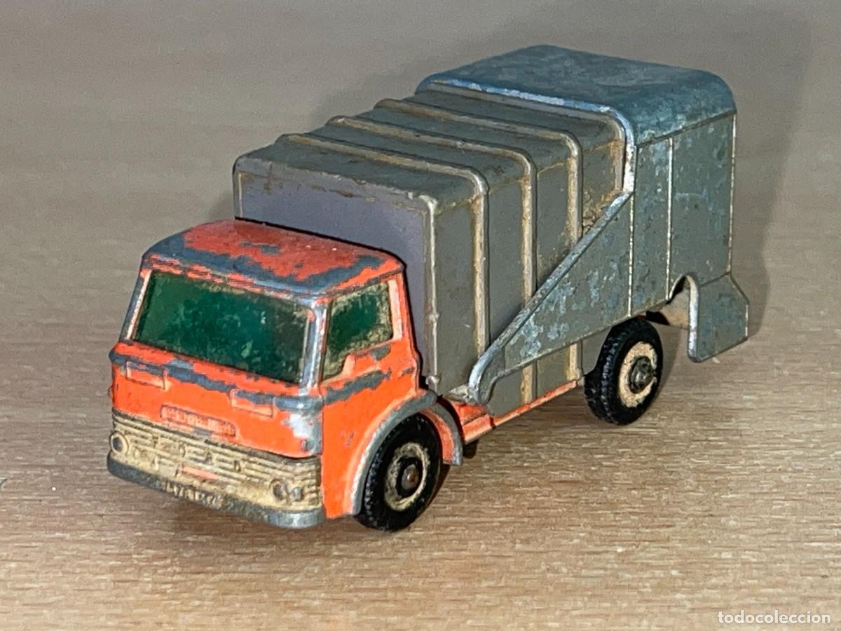 Coches a escala Matchbox: 157- Matchbox Lesney Ford Refuse Truck antiguo cami&oacute;n de basura N&ordm;7 a&ntilde;os 60 Made in England