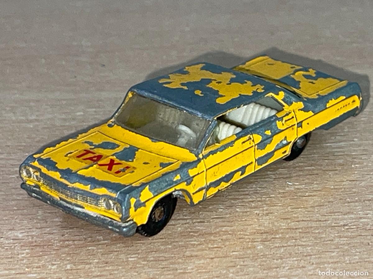 Coches a escala Matchbox: 175- Matchbox Lesney Chevrolet Impala Taxi antiguo coche N&ordm; 20 a&ntilde;os 60 Made in England diecast metal
