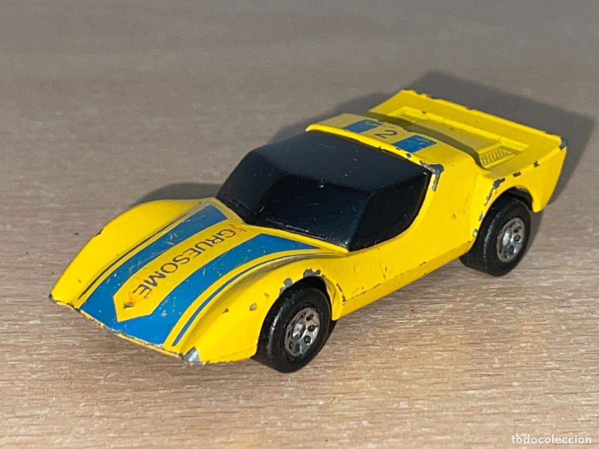Coches a escala Matchbox: 186- Matchbox Lesney Super GT Gruesome coche amarillo a&ntilde;o 1985 Made in England die-cast metal car