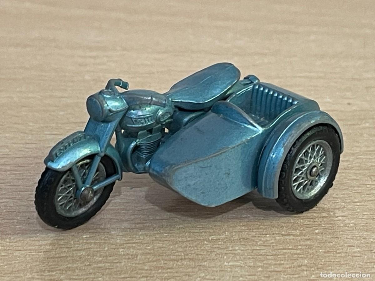 Voitures miniatures Matchbox: 199- Matchbox Lesney Motocicleta TRIUMPH T110 con Sidecar N&ordm; 4 a&ntilde;os 60 Made in England moto bike