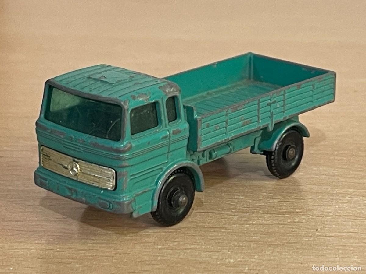 Voitures miniatures Matchbox: 211- Matchbox Lesney antiguo cami&oacute;n Mercedes Truck verde N&ordm; 1 a&ntilde;os 70 Made in England die-cast metal