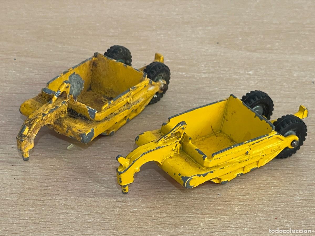 Coches a escala Matchbox: 231- Matchbox Lesney Lote 2 Remolques Trailer Tractor CAT N&ordm; 1 a&ntilde;os 60 Made in England diecast metal