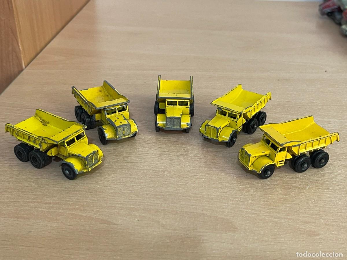 Coches a escala Matchbox: 238- Matchbox Lesney LOTE 5 Camiones Euclid Dump Truck cami&oacute;n volquete N&ordm; 6 a&ntilde;os 60 Made in England
