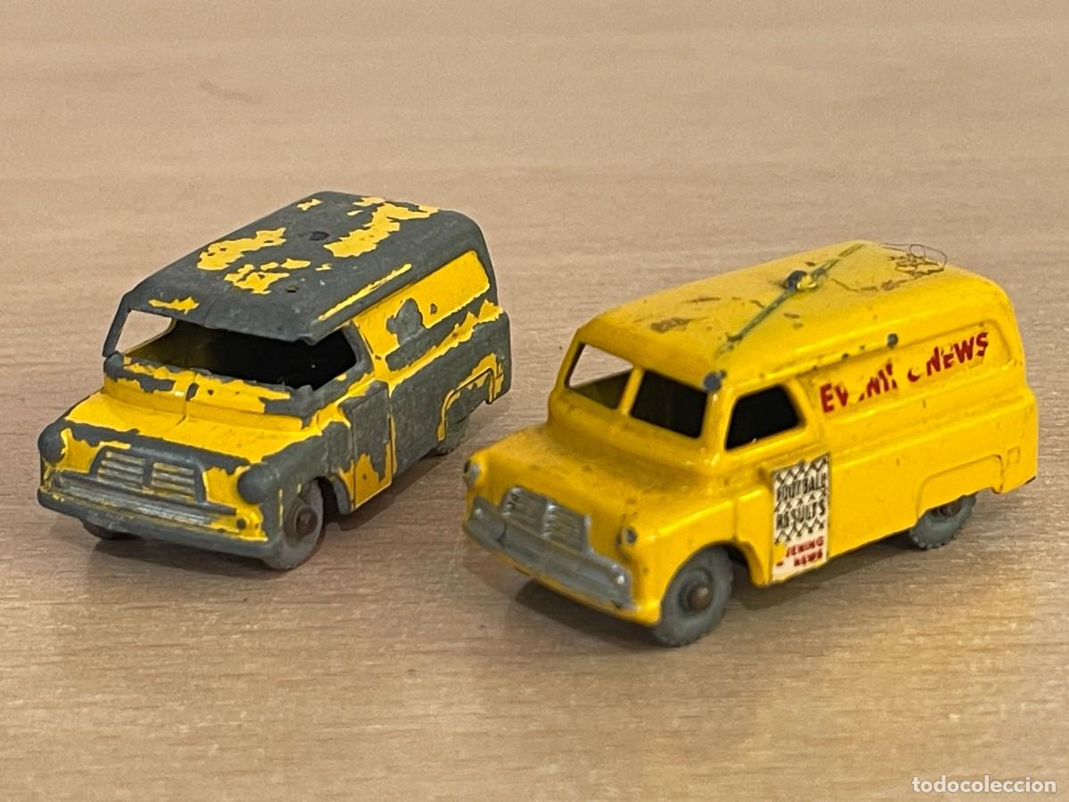 Auto in scala Matchbox: 243- Matchbox Lesney LOTE 2 Furgonetas Evening News Van N&ordm; 42 a&ntilde;os 60 Made in England die-cast metal