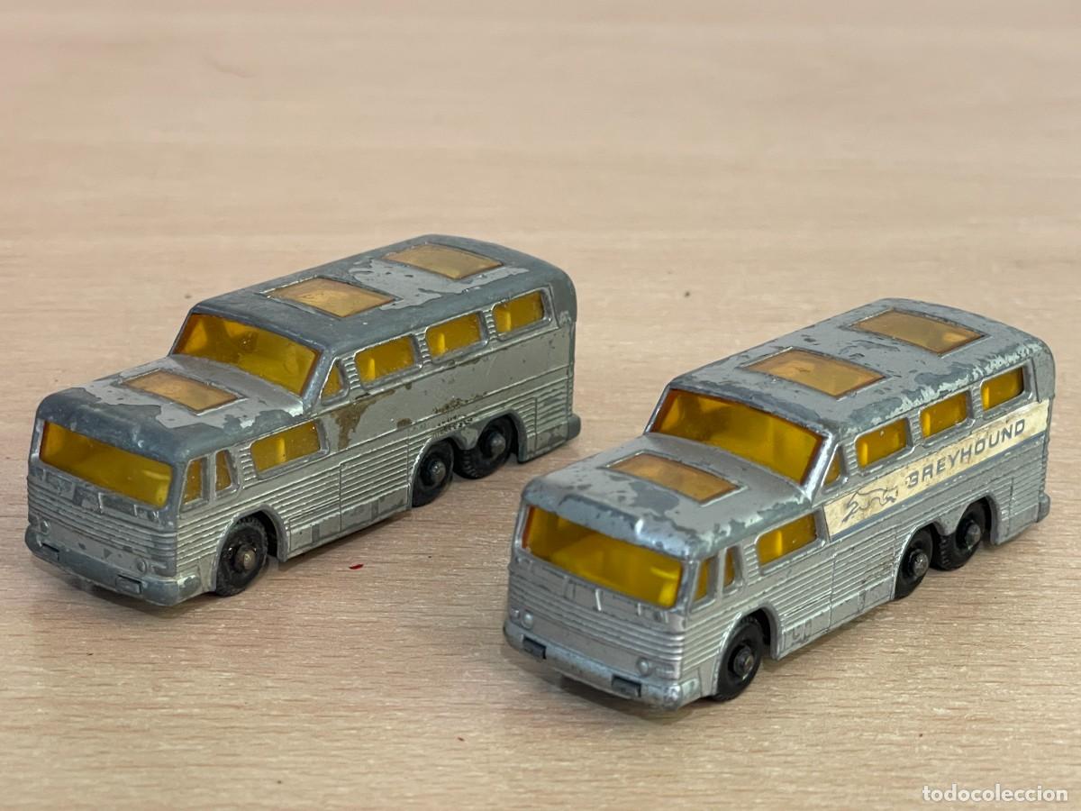 Auto in scala Matchbox: 248- Matchbox Lesney LOTE 2 Autobuses Greyhound Coach Bus N&ordm; 66 a&ntilde;os 60 Made in England die-cast