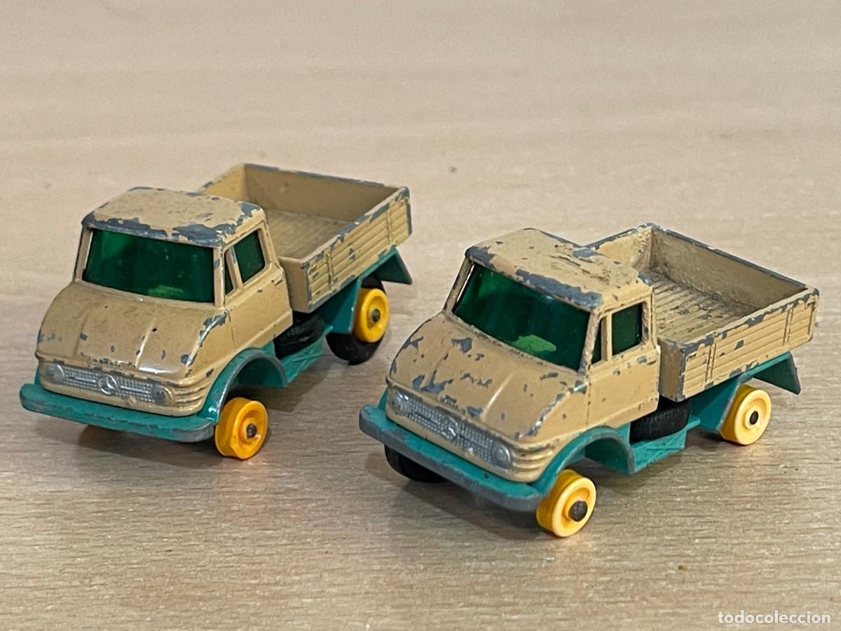 Auto in scala Matchbox: 249- Matchbox Lesney LOTE 2 Camiones Unimog N&ordm; 49 a&ntilde;os 60 Made in England die-cast metal