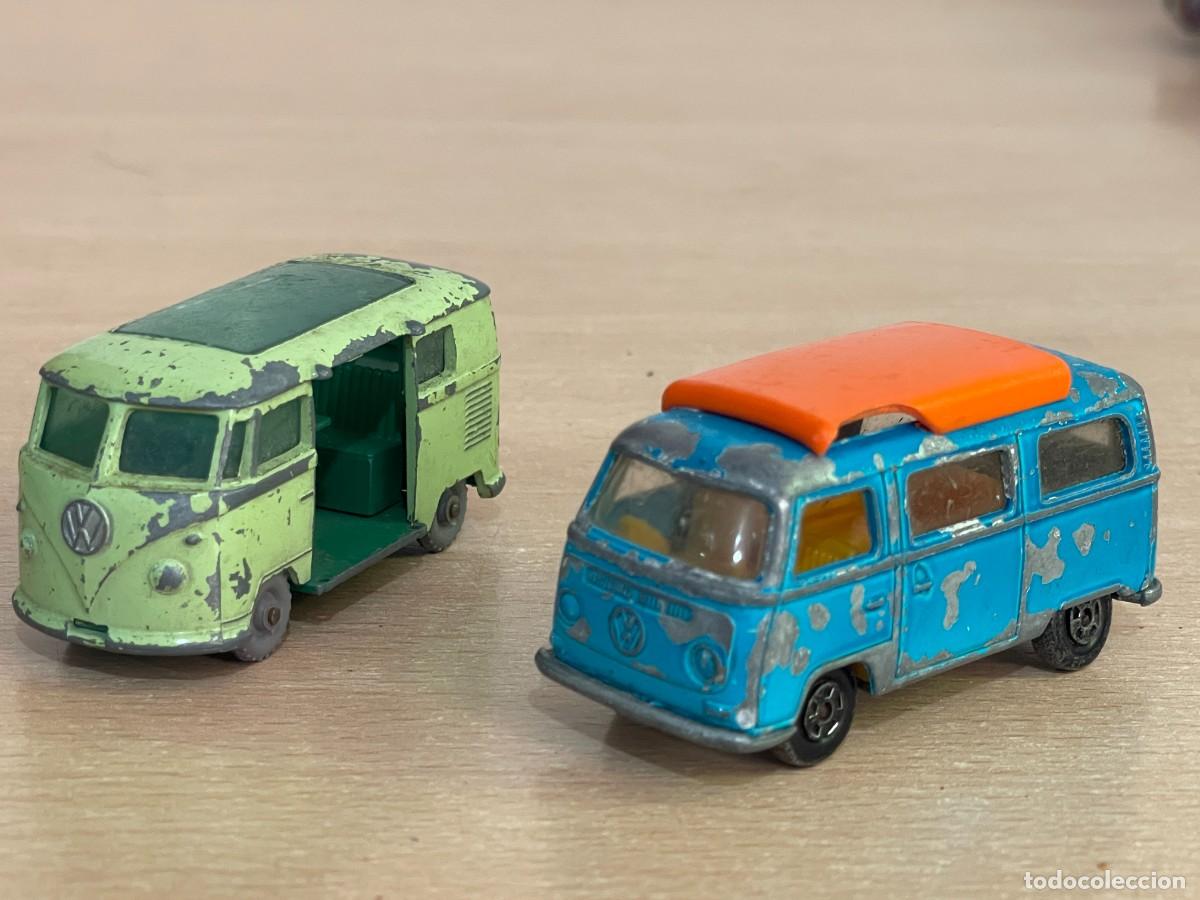 Coches a escala Matchbox: 250- Matchbox Lesney LOTE 2 Volkswagen: Camper N&ordm; 25 1970 + Caravette N&ordm; 34 a&ntilde;os 60 Made in England
