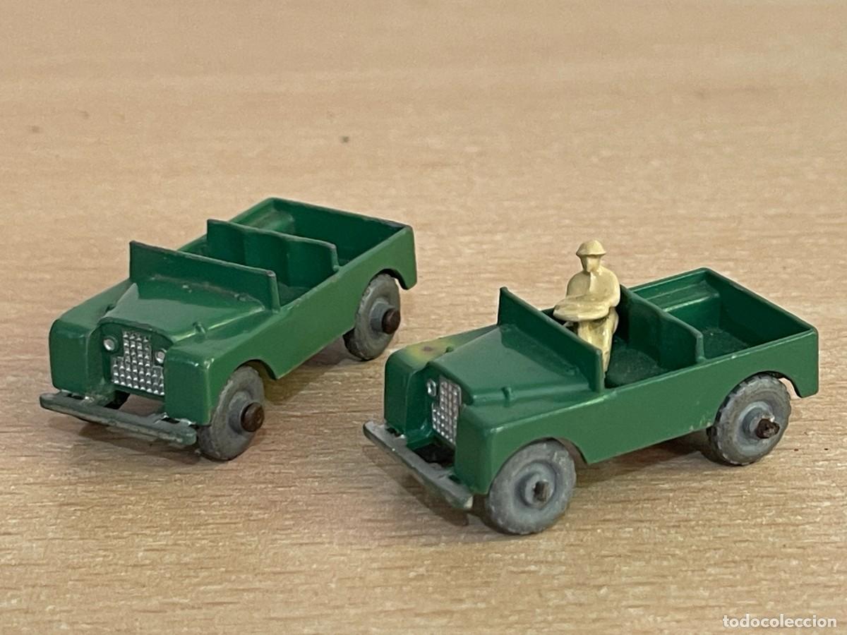 Coches a escala Matchbox: 255- Matchbox Lesney Moko LOTE 2 veh&iacute;culos militares Land Rover N&ordm; 12A a&ntilde;os 50 Made in England jeep